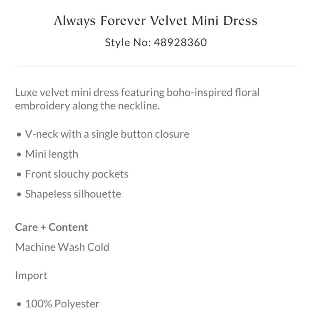 Black velvet mini dress - Picture 5 of 6